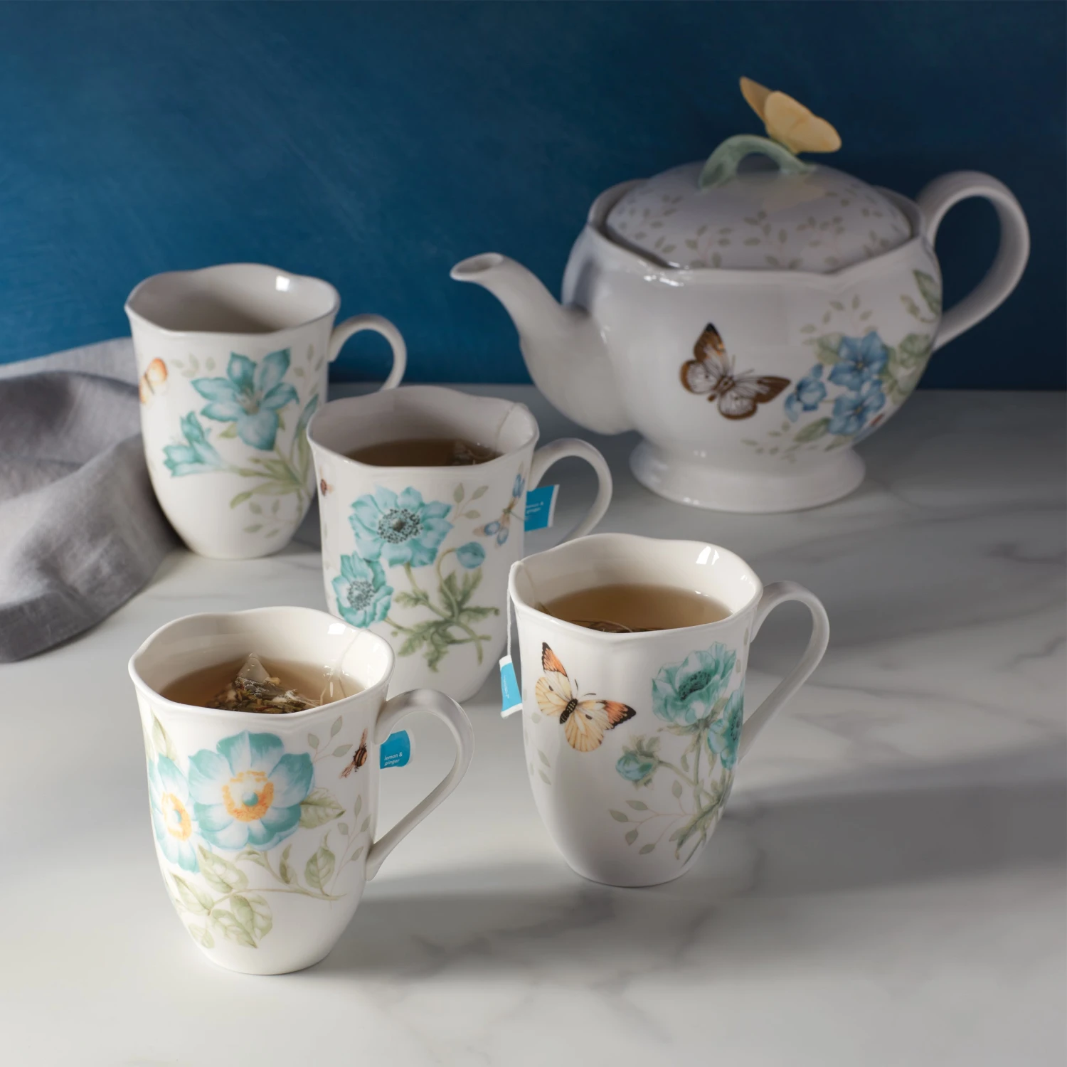 871197_w11.jpg Lenox Butterfly Meadow Turquoise 4-piece Mug Set