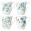 Lenox Butterfly Meadow Turquoise 4-piece Mug Set 1 Lenox Butterfly Meadow Turquoise 4-piece Mug Set