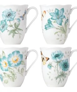 Lenox Butterfly Meadow Turquoise 4-piece Mug Set