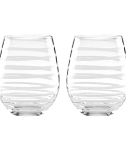 Kate Spade Charlotte Street 2-Piece Stemless Wine Glass Set