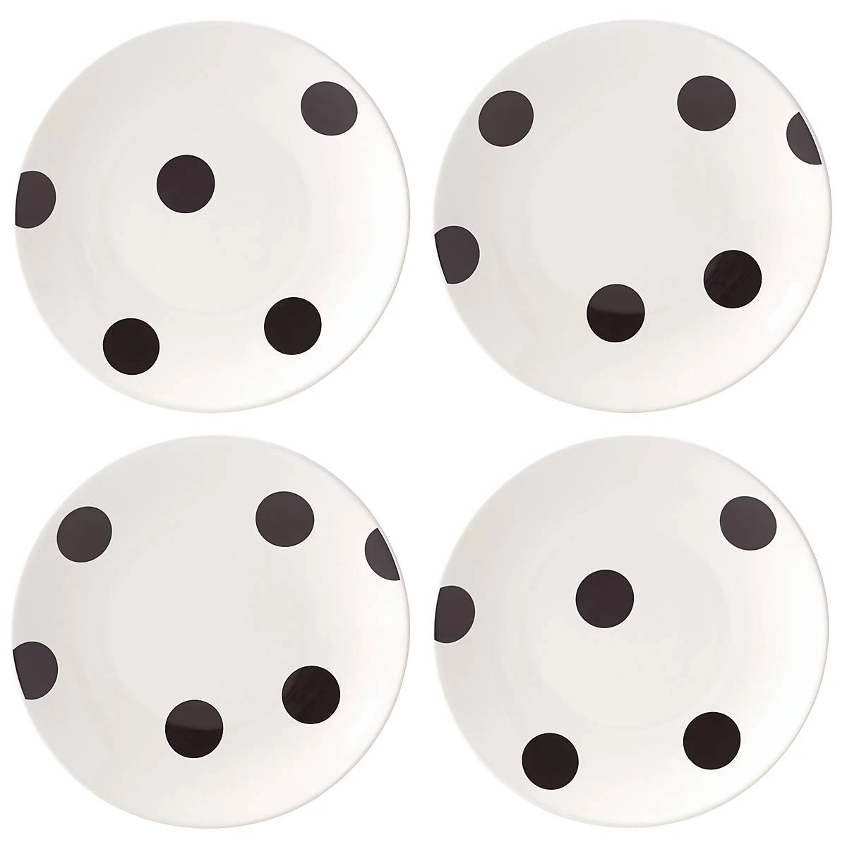 Kate Spade Dinnerware Deco Dot™ 4-piece Tidbit Plate Set 3 Kate Spade Dinnerware Deco Dot™ 4-piece Tidbit Plate Set