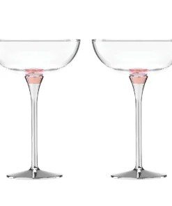 Kate Spade Drinkware Rosy Glow™ 2-piece Champagne Saucer Set