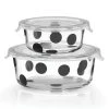 Kate Spade Kitchen Deco Dot™ 2-piece Round Food Storage Set
