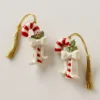 Lenox Forever Friends Candy Cane 2-Piece Ornament Set Personalized Ornaments