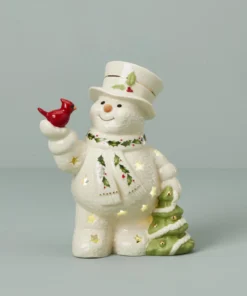 Lenox Happy Holly Days Light-Up Figurine Décor