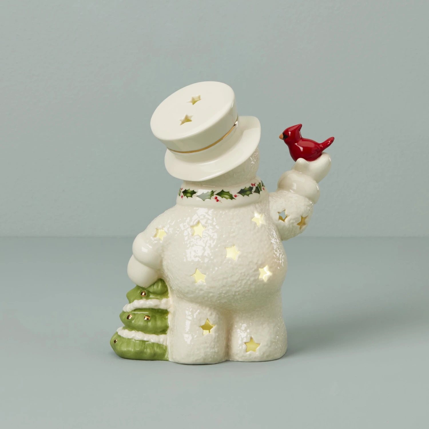 Lenox Happy Holly Days Light-Up Figurine Décor 4 Lenox Happy Holly Days Light-Up Figurine Décor