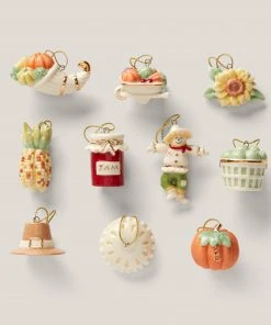Lenox Autumn Favorites 10 Piece Ornament & Tree Set