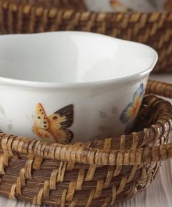 Lenox Butterfly Meadow Rattan Hors D'oeuvres With Bowls