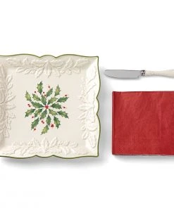 Lenox Hosting The Holidays™ 3pc Carved Napkin Tray 3 Lenox Hosting The Holidays™ 3pc Carved Napkin Tray