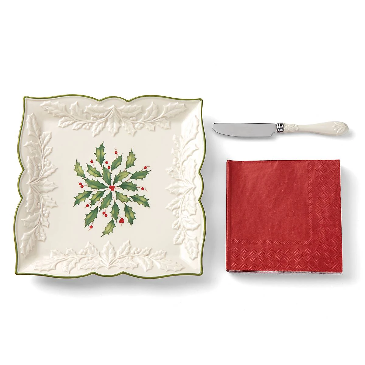 882772_wHR_44353e83-7160-4f27-802a-88650e3116ff.jpg Lenox Hosting The Holidays™ 3pc Carved Napkin Tray