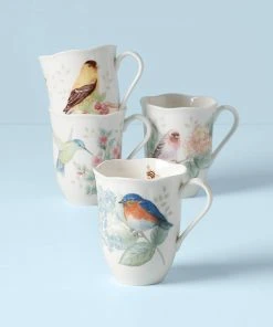 Lenox Dinnerware Butterfly Meadow Flutter 4-Piece Mug Set
