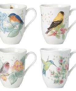 Lenox Dinnerware Butterfly Meadow Flutter 4-Piece Mug Set
