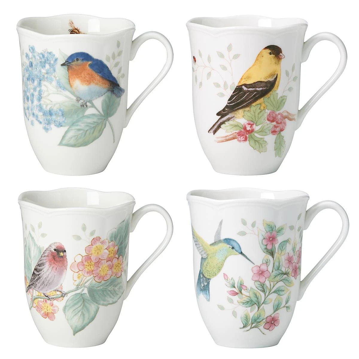 882795_wHR.jpg Lenox Dinnerware Butterfly Meadow Flutter 4-Piece Mug Set