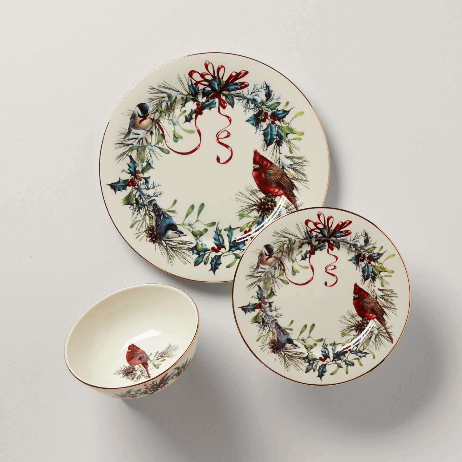 Lenox Winter Greetings 3-Piece Place Setting 3 Lenox Winter Greetings 3-Piece Place Setting