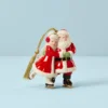 Lenox Décor Ice Skating Santa And Mrs. Claus Ornament