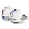 Lenox Indigo Watercolor Floral 12-Piece Dinnerware Set