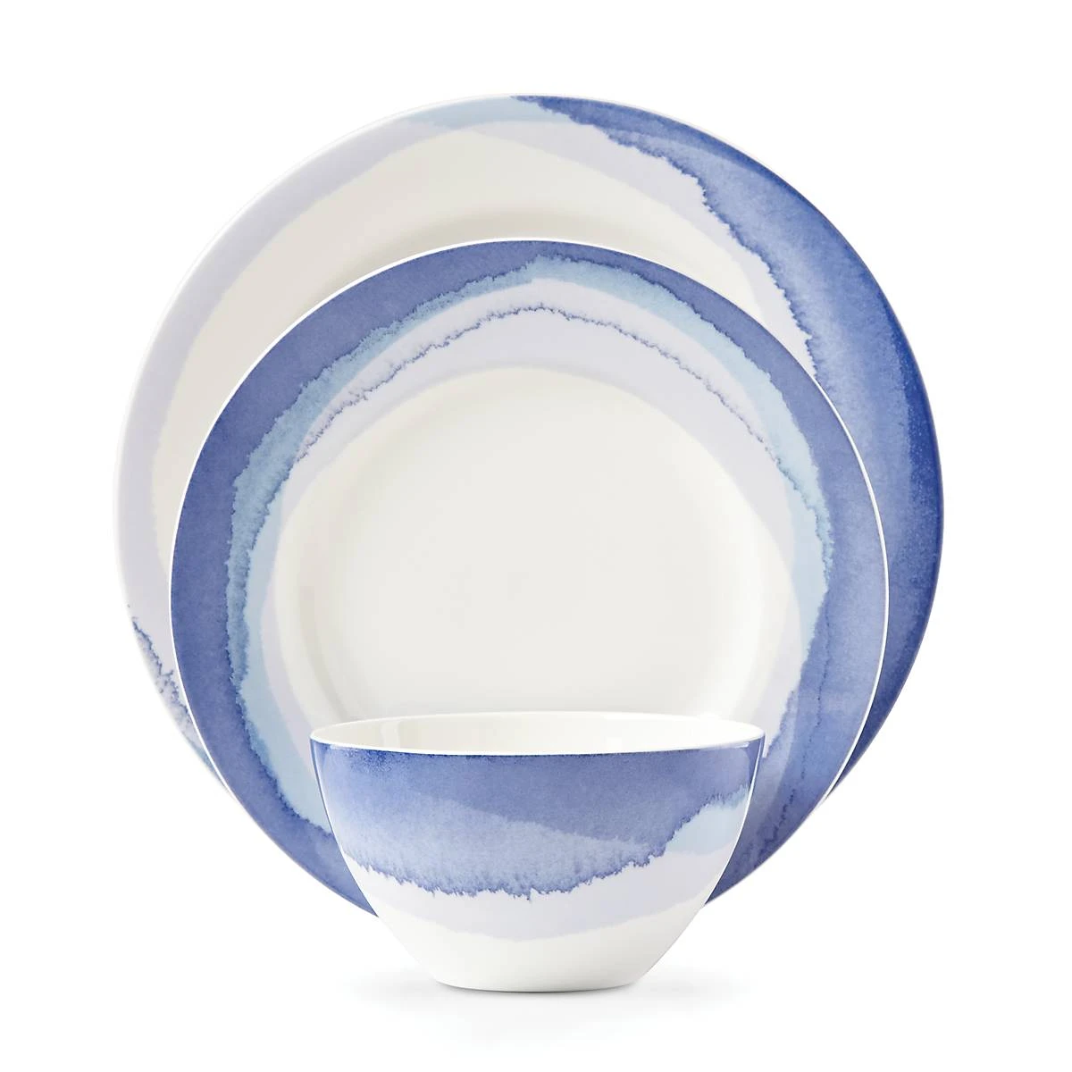 Lenox Dinnerware Indigo Watercolor Stripe™ 12-piece Set 4 Lenox Dinnerware Indigo Watercolor Stripe™ 12-piece Set