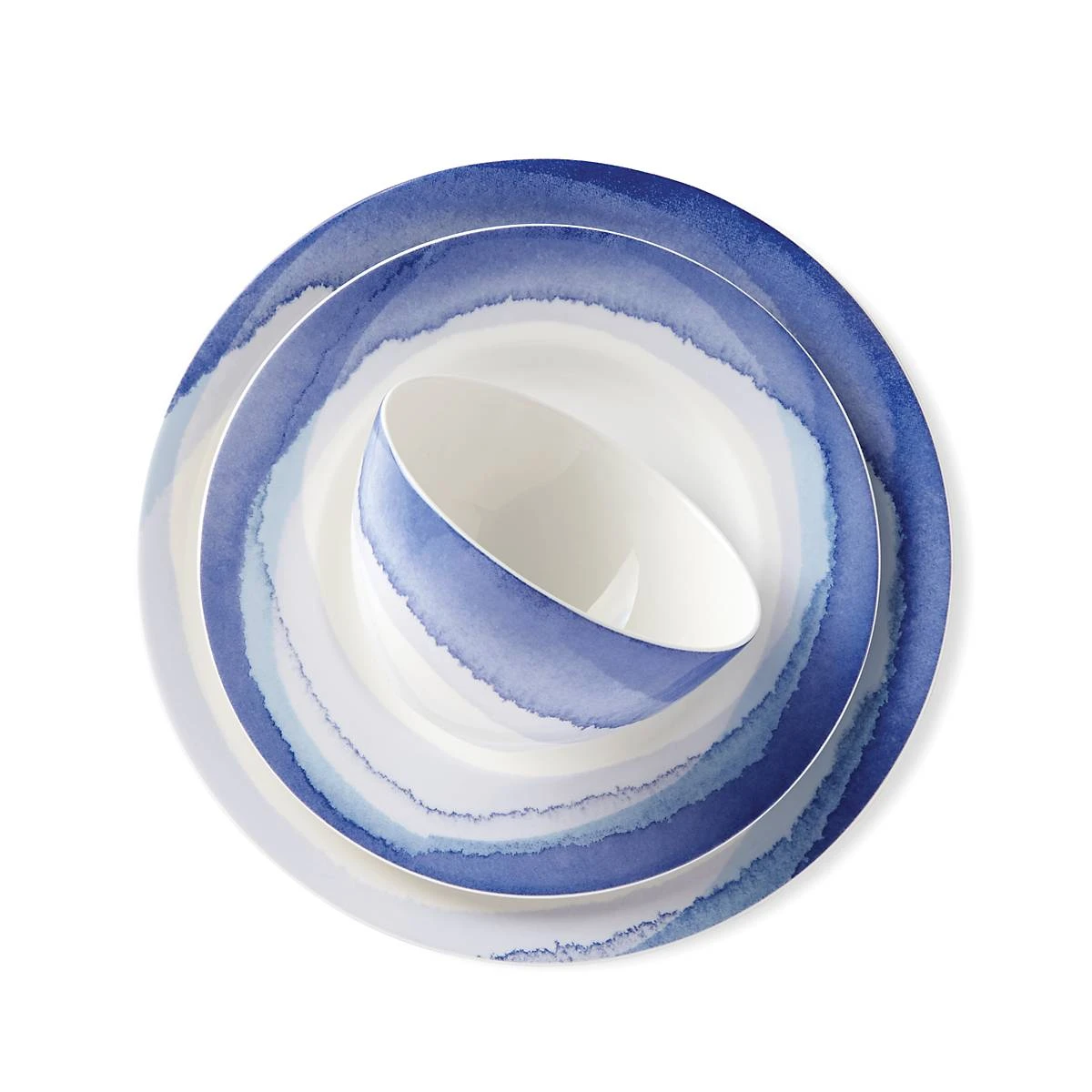 Lenox Dinnerware Indigo Watercolor Stripe™ 12-piece Set 8 Lenox Dinnerware Indigo Watercolor Stripe™ 12-piece Set