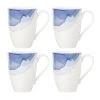 Lenox Indigo Watercolor Stripe™ 4-piece Mug Set Dinnerware