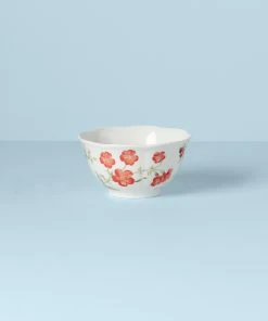 Lenox Butterfly Meadow Red Bowl Dinnerware 6 Lenox Butterfly Meadow Red Bowl Dinnerware