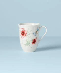 Lenox Dinnerware Butterfly Meadow Red Mug