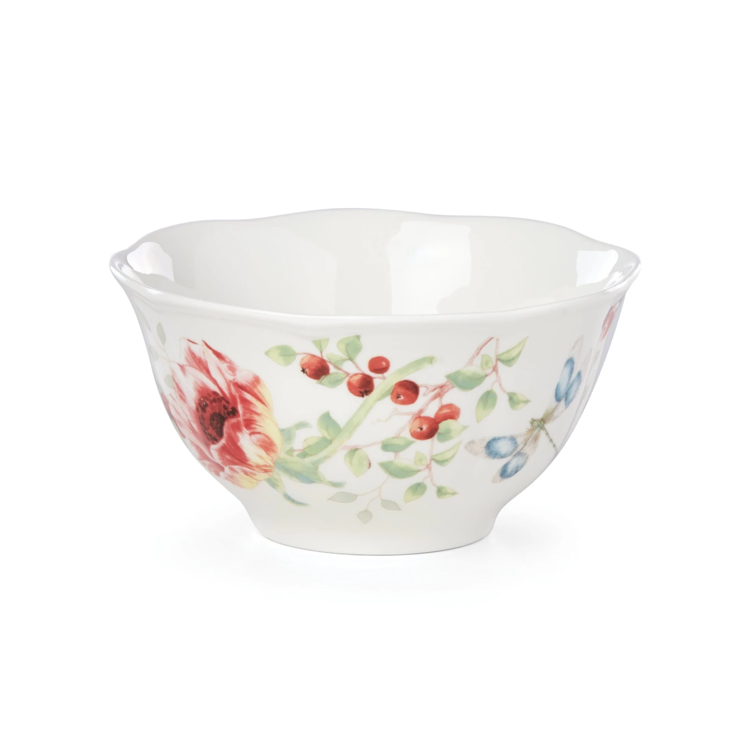 885489_wHR_6505c9a1-5b86-4b91-8e05-cb673b127382.jpg Lenox Butterfly Meadow Red Bowl Dinnerware