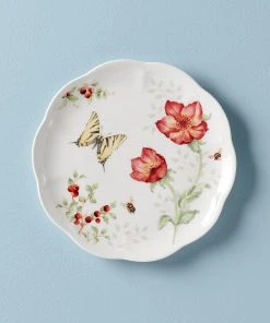 Lenox Dinnerware Butterfly Meadow Red Salad Plate
