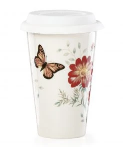 Lenox Butterfly Meadow® Travel Mug Dinnerware 4 Lenox Butterfly Meadow® Travel Mug Dinnerware