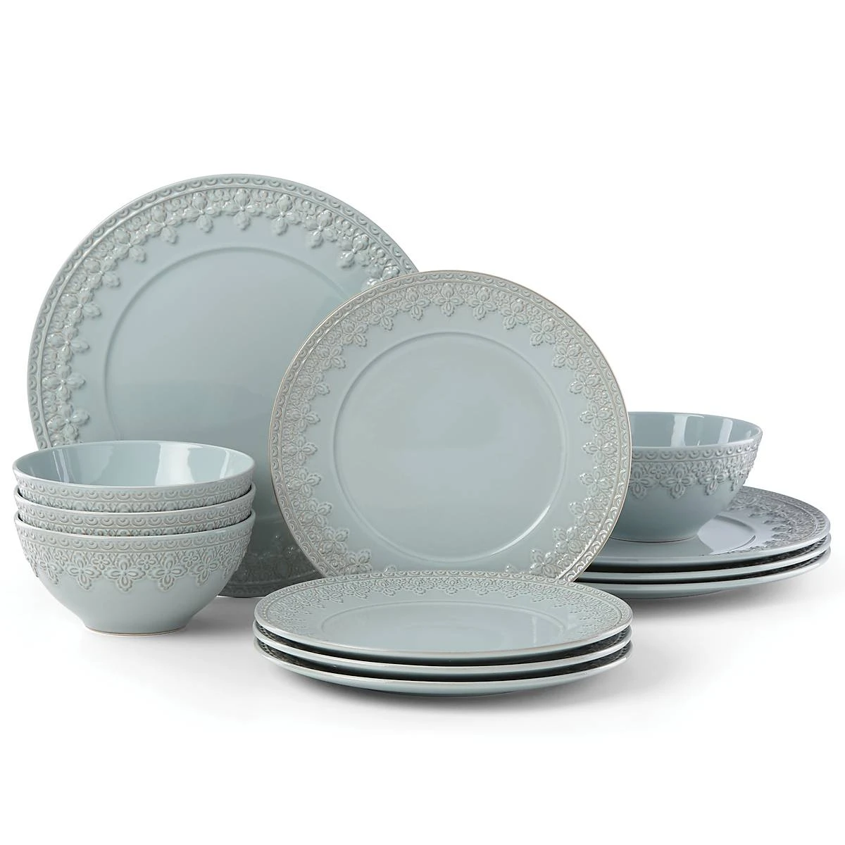 885613_wHR_7b263dd3-f85b-4133-afef-16859ab89937.jpg Lenox Chelse Muse Fleur 12-piece Dinnerware Set