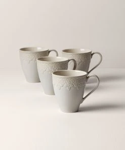 Lenox Chelse Muse Fleur ™ 4pc Mug Set 8 Lenox Chelse Muse Fleur ™ 4pc Mug Set