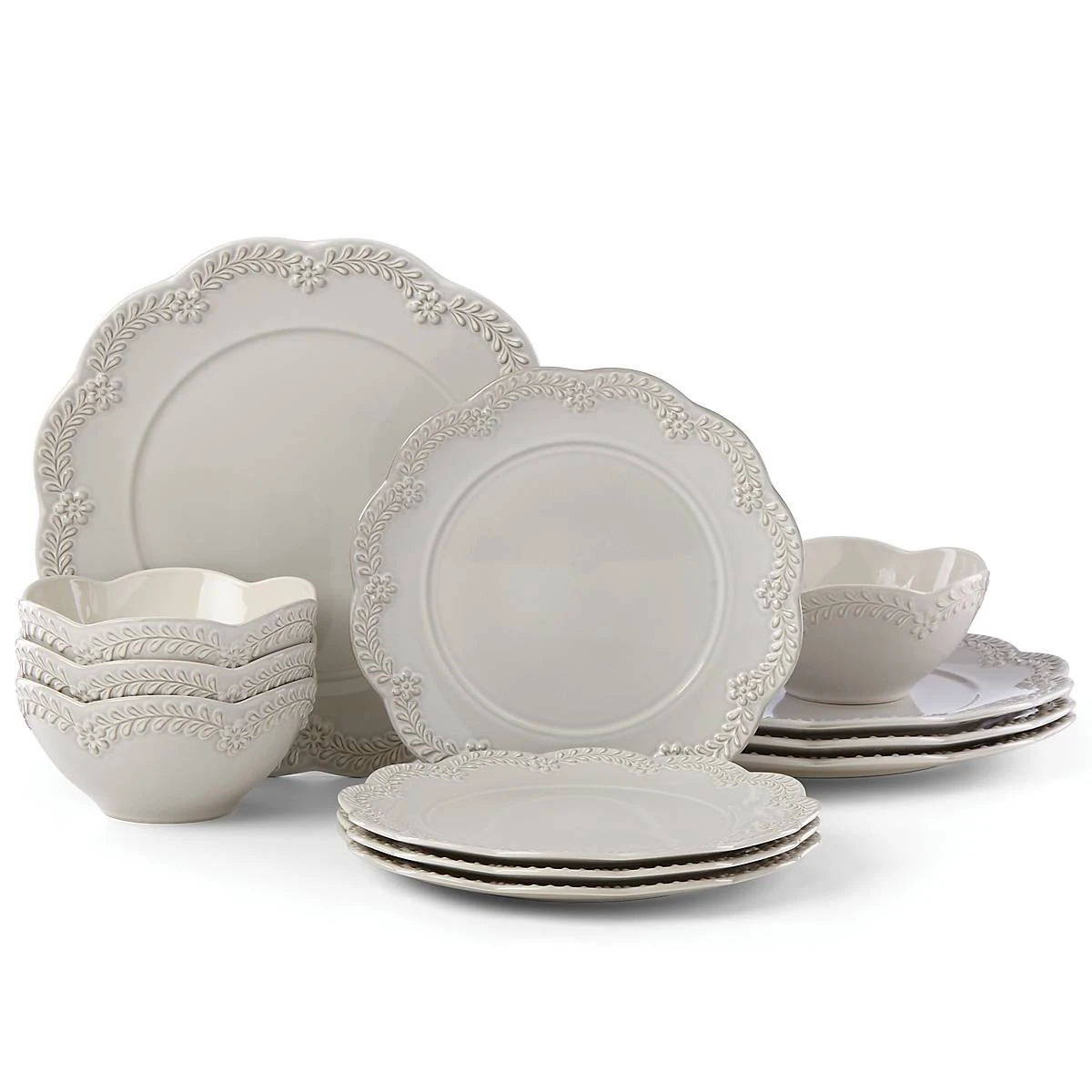 Lenox Chelse Muse Floral 12-Piece Dinnerware Set 6 Lenox Chelse Muse Floral 12-Piece Dinnerware Set