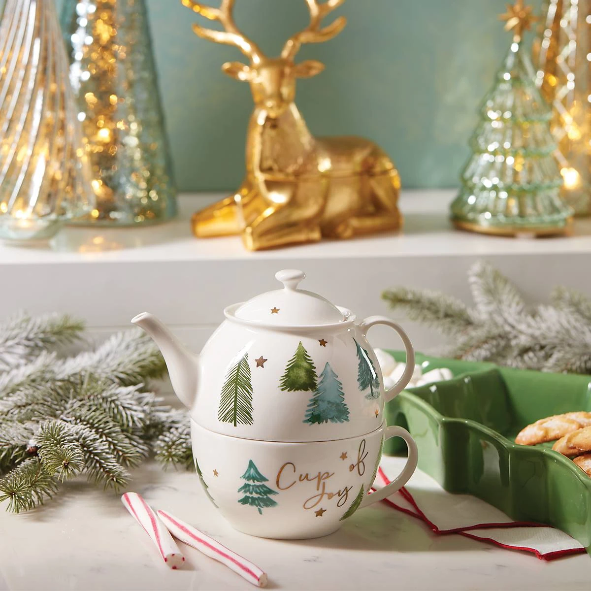 885855_w2_628c2497-9365-42d5-bf0e-83649347f13b.jpg Lenox Dinnerware Balsam Lane Teapot & Cup