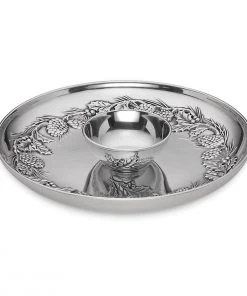 Lenox Holiday™ Metal Pinecone & Holly Chip & Dip