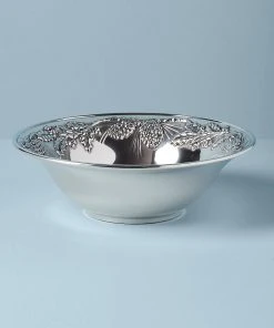 Lenox Dinnerware Holiday™ Metal Pinecone & Holly Serving Bowl