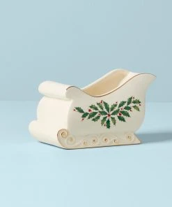 Lenox Holiday Sleigh Candy Dish Dinnerware