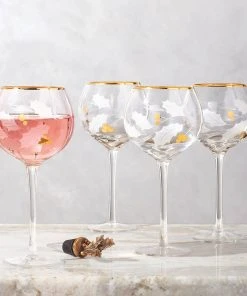 Lenox Holiday™ Gold 4-piece Balloon Glass Set Drinkware 5 Lenox Holiday™ Gold 4-piece Balloon Glass Set Drinkware