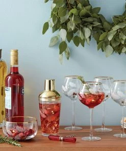 Lenox Holiday™ Gold 4-piece Balloon Glass Set Drinkware 6 Lenox Holiday™ Gold 4-piece Balloon Glass Set Drinkware