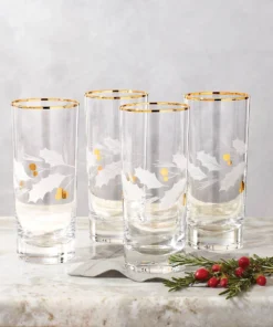 Lenox Holiday™ Gold 4-piece Highball Glass Set Drinkware