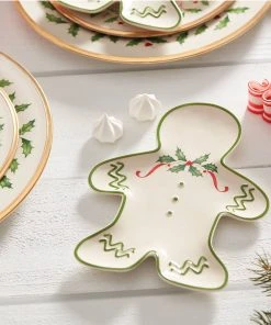 Lenox Holiday™ Gingerbread Man Accent Plate Dinnerware 4 Lenox Holiday™ Gingerbread Man Accent Plate Dinnerware