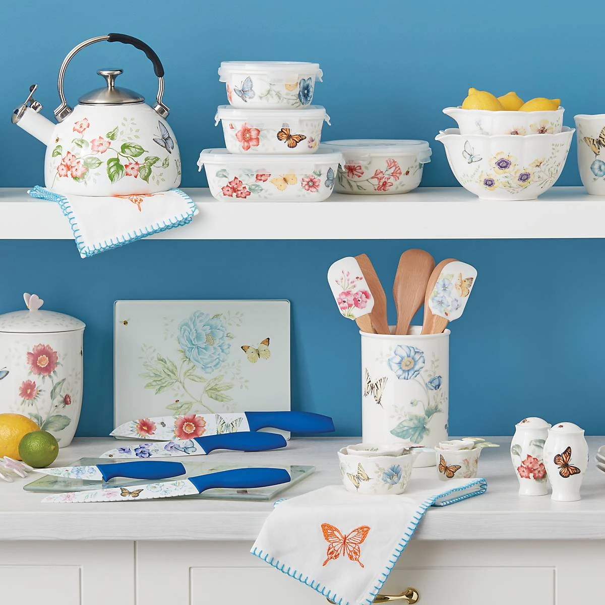 888087_w1.jpg Lenox Butterfly Meadow® 4-piece Utensil Holder Set Dinnerware