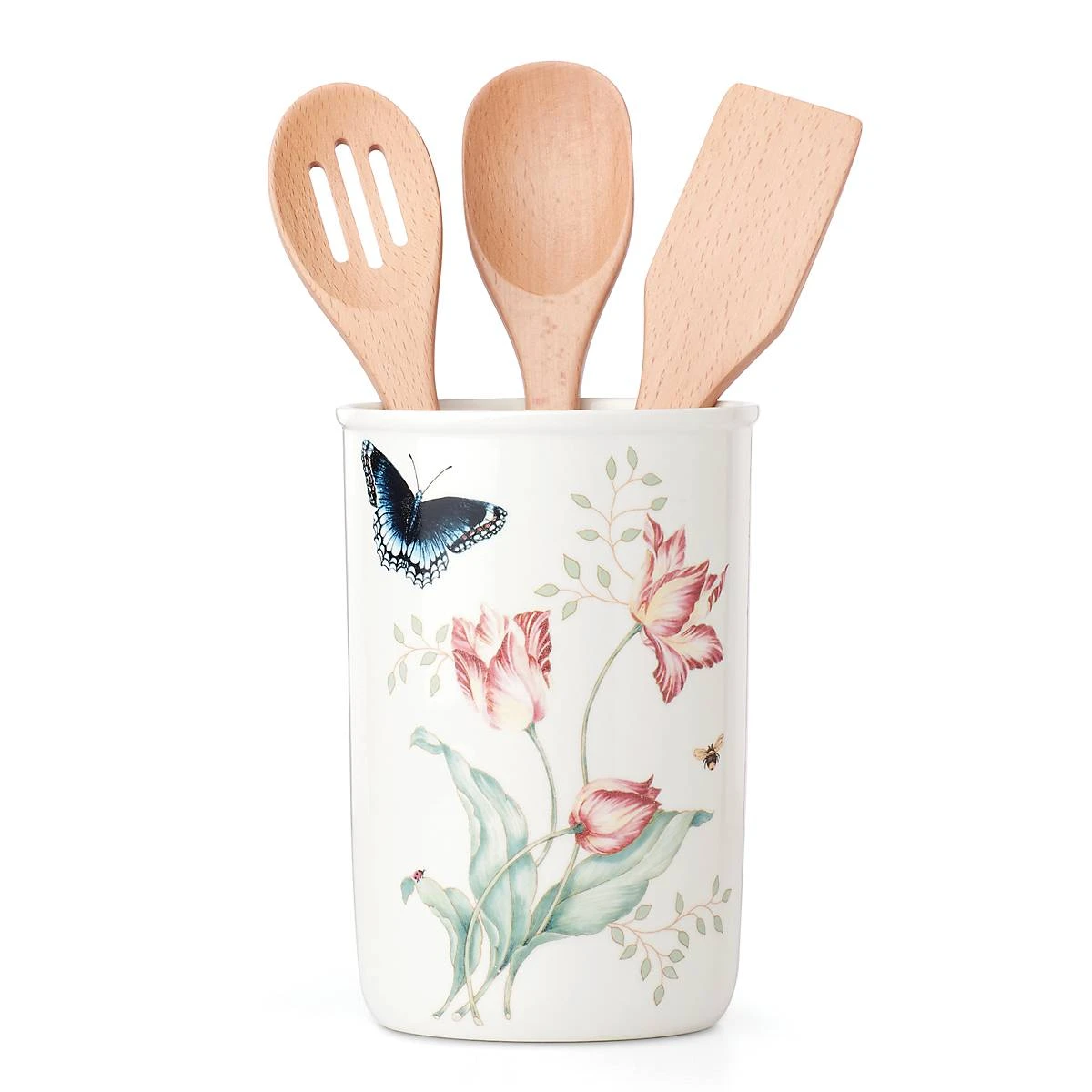 888087_wHR.jpg Lenox Butterfly Meadow® 4-piece Utensil Holder Set Dinnerware