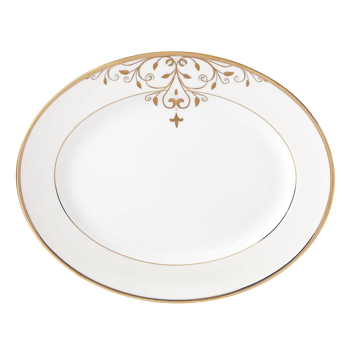 888227_wHR.jpg Lenox Dinnerware Opal Innocence Scroll™ 13" Oval Platter
