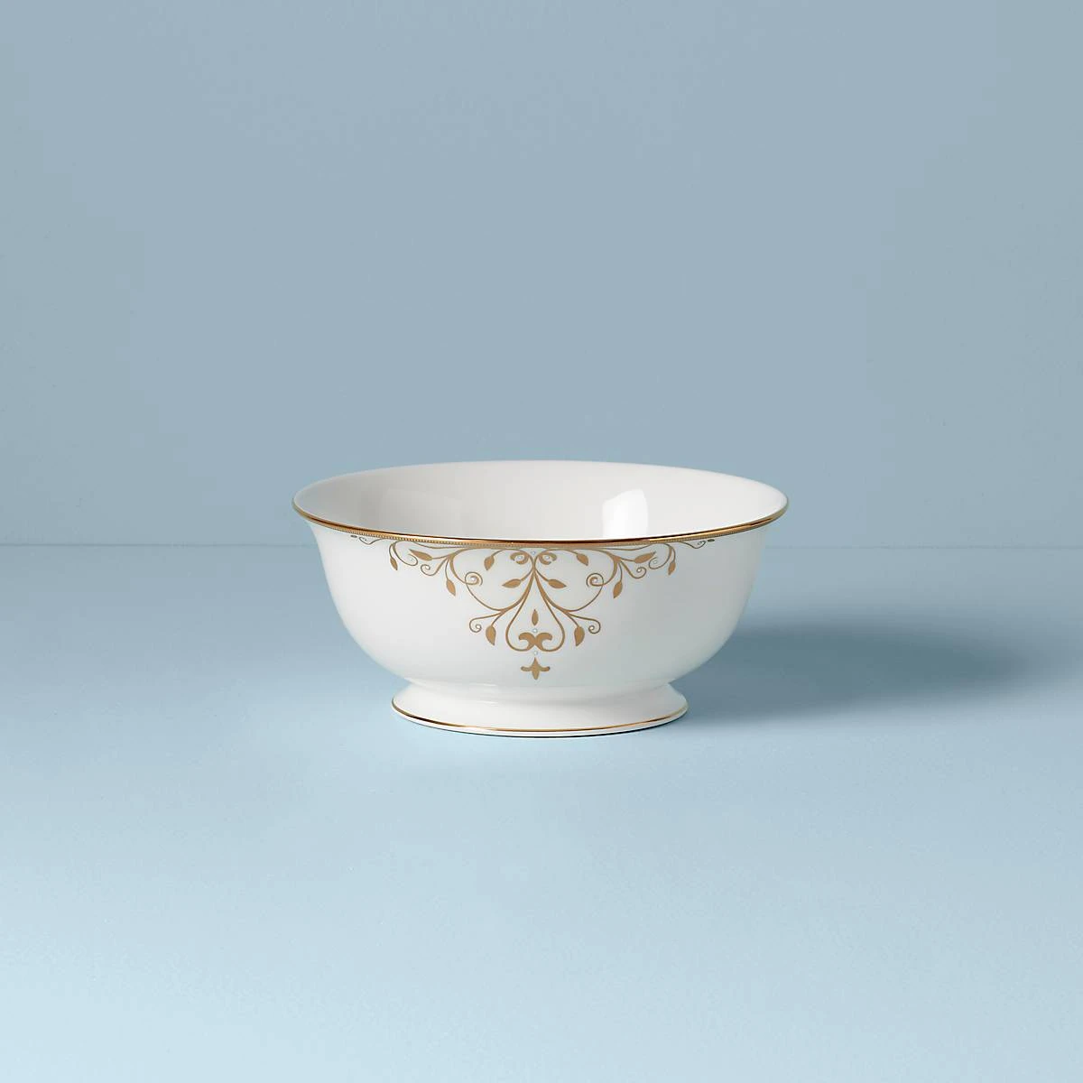 888237_w10_ac55ba9a-a7e4-4f81-bb2a-11df883b26f5.jpg Lenox Opal Innocence Scroll Gold™ Serving Bowl