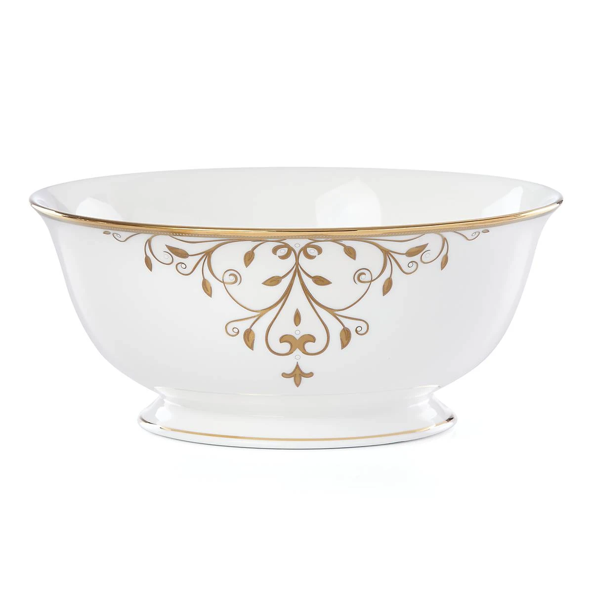 888237_wHR_4622b2b0-ef01-4fff-ba50-c680e1d68d15.jpg Lenox Opal Innocence Scroll Gold™ Serving Bowl