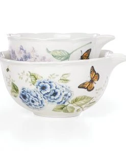 Lenox Dinnerware Butterfly Meadow® 2-piece Nesting Bowl Set 9 Lenox Dinnerware Butterfly Meadow® 2-piece Nesting Bowl Set