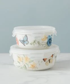 Lenox Butterfly Meadow Large Round Food Container