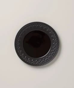 Lenox Chelse Muse Fleur Matte Black 4pc Dinner Plate Set 8 Lenox Chelse Muse Fleur Matte Black 4pc Dinner Plate Set