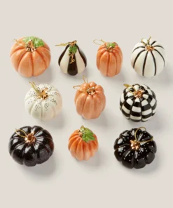 Lenox Mini Pumpkin 10-Piece Ornament & Tree Set