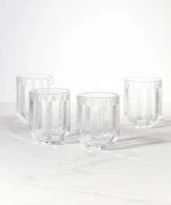 Kate Spade Drinkware Park Circle 4-piece Double Old Fashioned Set