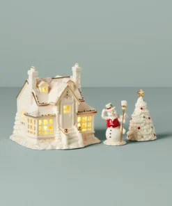 Lenox Mistletoe Park Light-Up 3-Piece Starter Set Home Décor